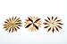 Set of 3 Small Handmade Wooden Trivets for Hot Dishes - Two 6