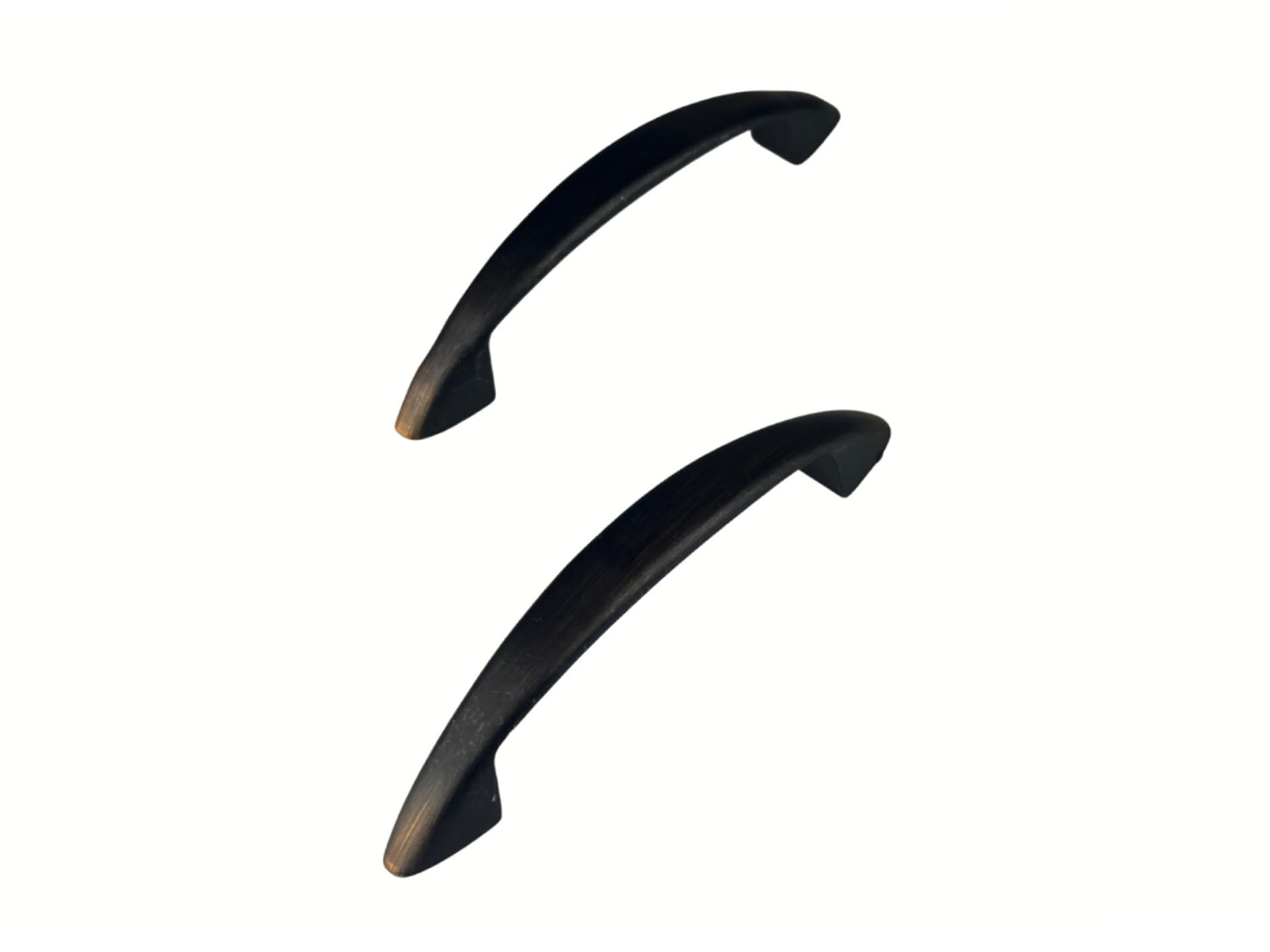 QCAA Cabinet Pull Handle, 3"(76mm) Hole Center, Zinc Die Cast, Brushed Oil Rubbed Bronze, 10 Pack, Made in Taiwan