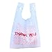 R Noble Thank You Reusable Disposable Grocery Plastic T-Shirt Bags, 600 Count, 1/6, 12
