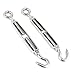 SamIdea(TM) 2x M8 304 Stainless Steel Hook Eye Turnbuckle Wire Rope Tension