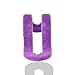 10PCS Clothes Hanger Link Mini Creative Flocking Hook Closet Organizer (purple)