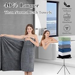 Extra Large Bath Sheet Set of 4,Ultra Soft Fluffy