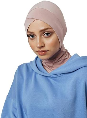 VeilWear Headphone and Glasses Hijab, Cotton Under Scarf Tube Cap