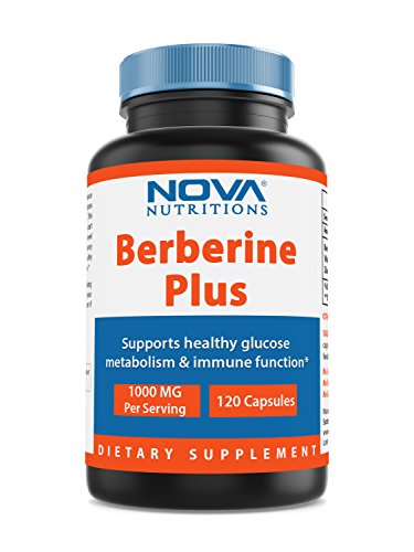 Nova Nutritions Berberine plus 1000 mg per serving 120 Capsules