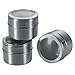 Bekith 12 Pack Stainless Steel Magnetic Multi-Purpose Spice Storage Tins, Clear Top Lid with Sift or Pour, Magnetic on Refrigerator and Grill