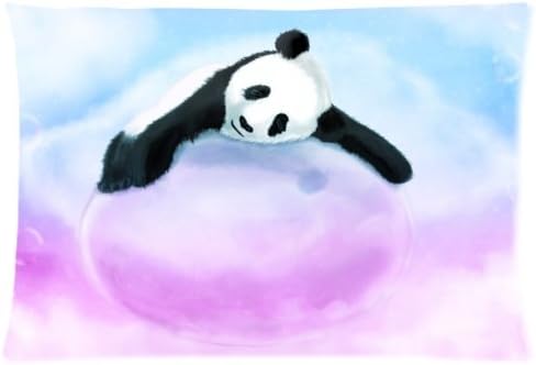 Panda Two Sides Decorative Rectangle Zippered Throw Pillow Case Cover 20x30 inch