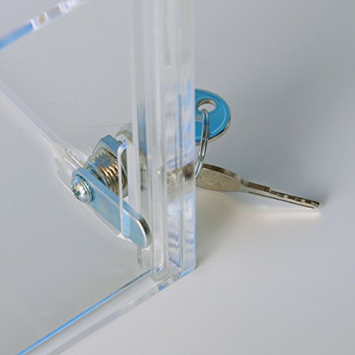 Display Case with Locking Back Door | Acrylic Case (SD213 (w/3 shelves) - 21-3/4H x 13-1/4W x 7-1/2D) - Thumbnail 3