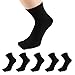 PACKGOUT #1 MENS 5 PAIRS TOE SOCKS Soft & Breathable Five Finger Running Socks (Black, Free Size)…