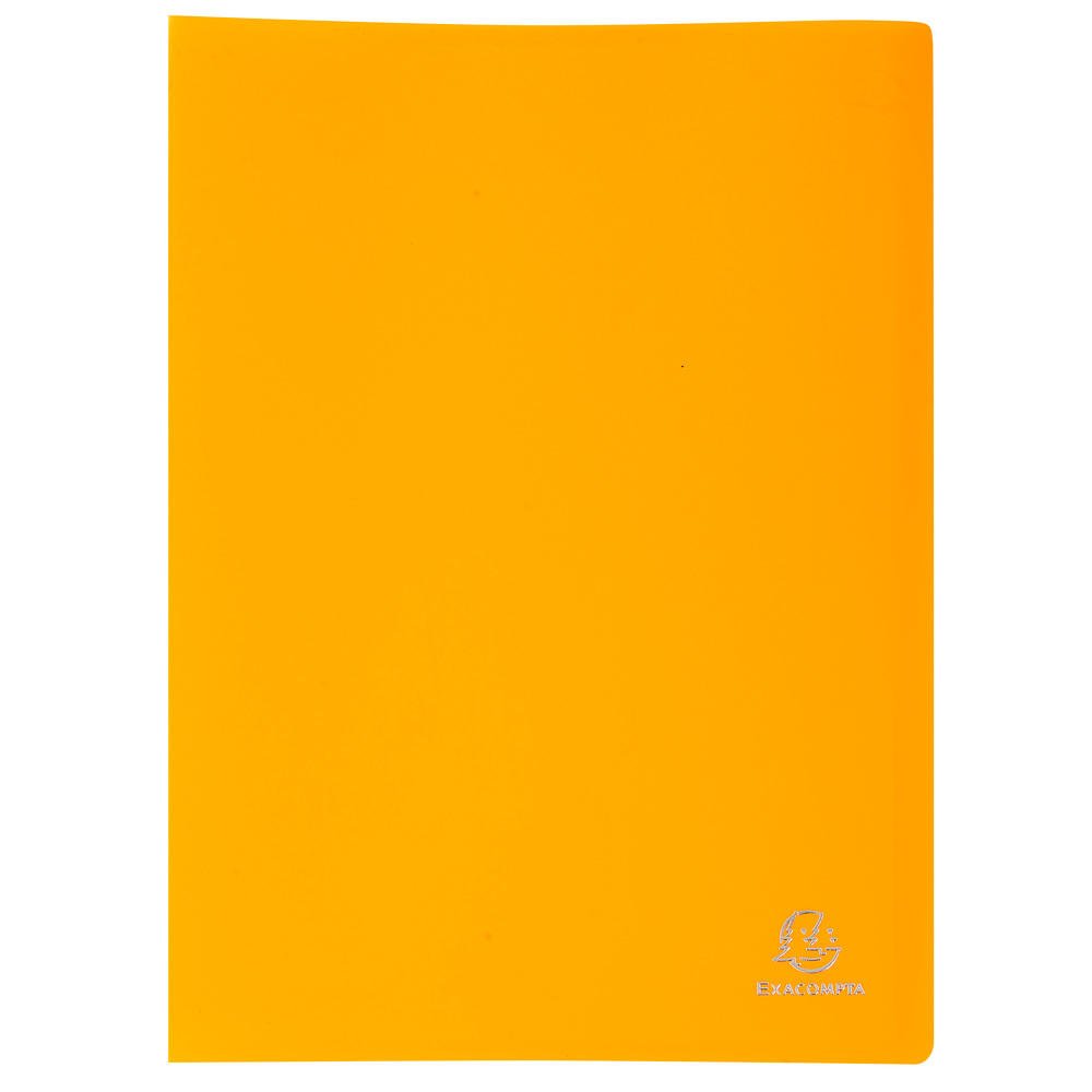 Exacompta - Ref 8539E - Soft PP Display Book - Suitable for A4 Documents, Made from Polypropylene, Lightweight, 30 Pockets, 60 Viewing Pages - Yellow Cover