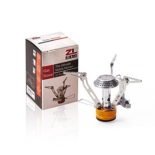 Ultralight, Portable, Foldable Gas Stove for Camping, Hiking and Outdoor, Aluminum and Stainless Steel