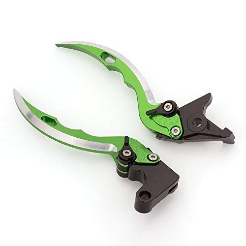FXCNC Racing Blade Brake Clutch Levers Fit for Kawasaki NINJA 250R 08-12,NINJA 300R Z300 13-17,KLX250 D-TRACKER 08-16,KLX125/D-TRACKER125 10-16,KLX150S 09-13,VERSYS 300X/Z125 pro 2017 - Thumbnail 4
