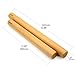 Bamber Rolling Pin Wood Rolling Pin for Baking Wooden Pastry Pizza Dough Roller, 13.4-Inch Smooth Construction & Easy to Roll - Essential Kitchen Utensil
