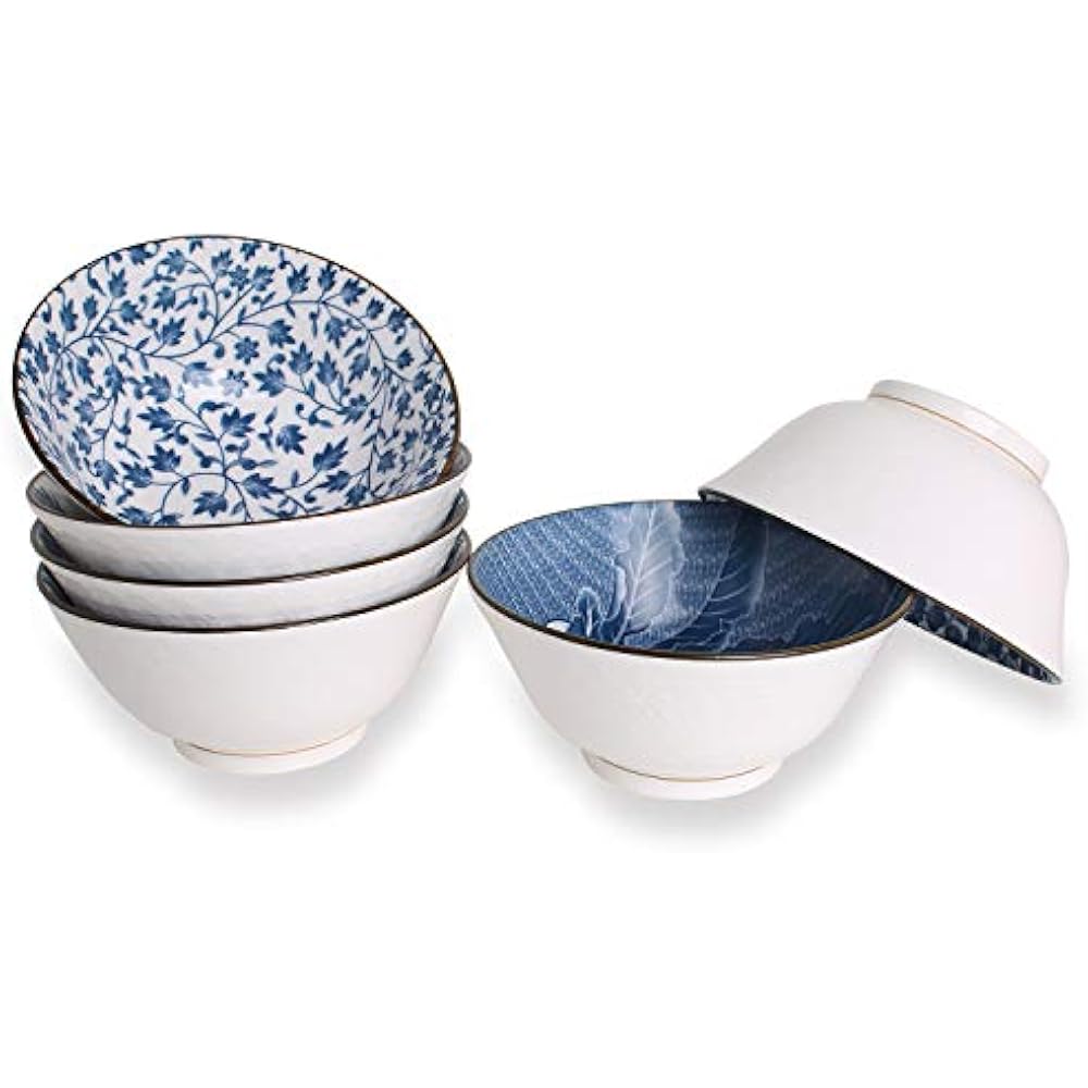 Bowl Sets 20Ounce, Deep Bowls For Cereal, Soup, Salad Rice 6 Inch