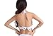 ZLTdream Belly Dance Chiffon Banadge Top With Chest Pad Hanging bells and coins White