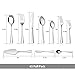 Teivio 45-Piece Silverware Set, Flatware Set Mirror Polished, Dishwasher Safe Service for 8, Include Knife/Fork/Spoon with Bamboo 5-Compartment Silverware Drawer Organizer Box
