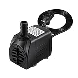 Timaik Submersible Water Pump 400 GPH (1500L/H, 25W) for Pond, Aquarium, Fish Tank, Pet Fountain Water Pump Hydroponics with 6ft (1.8m) Power Cord