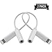 Headphone Adapter to 3.5mm earbuds Jack Adapter Earphone [2 Pack] for Apple iPhone 7 and 7 Plus Lightning Connection Converter (white)