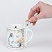 Bits and Pieces - 10 OZ Cat Mug with Teaspoon - Coffee and Tea Mug Comes in Beautiful Gift Box