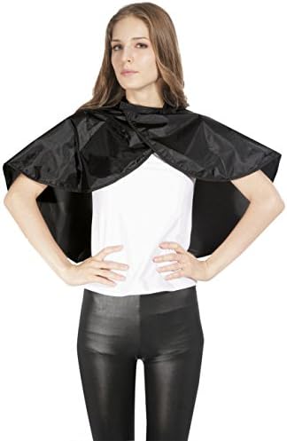 XMW Classic Waterproof Shampoo Cape with Velcro Closure, Black