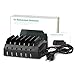 Upow 6-Port USB Charging Docks Desktop Multi-device Organizer for Smart Phones and Tablets (Black)
