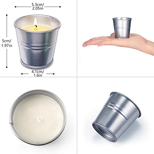Citronella Candles Outdoor Small Metal Bucket Candle Soy Wax Fly Candle