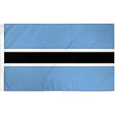 AZ FLAG - Botswana Flag - 3x5 Ft - Light Polyester Botswanan Banner with Two Brass Eyelets - Fade Resistant - Vivid Colors - 3' x 5' Feet - 150x90 Cm