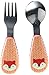 Skip Hop Toddler Utensil Set Fork and Spoon Set, Dishwasher Safe, Fox