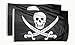 DANF 2 Pack Pirate Jack Rackham Flag Knife Jolly Roger Skull and Crossbones3 by 5 FT Polyester Flag Banner