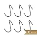 TrueCraftware Classic Stainless Steel Universal Rack Hooks (Set of 6)