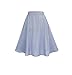 Hemlock Office Skirt Dress, Women Stretchy Waist A Line Drawstring Dress (XL, Blue)