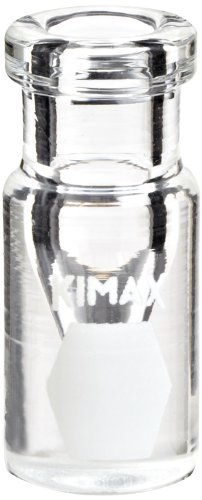 Kimble Borosilicate Glass Clear Aluminum Seal Micro-Vials without Closures, 0.3mL Capacity (Case of 12)