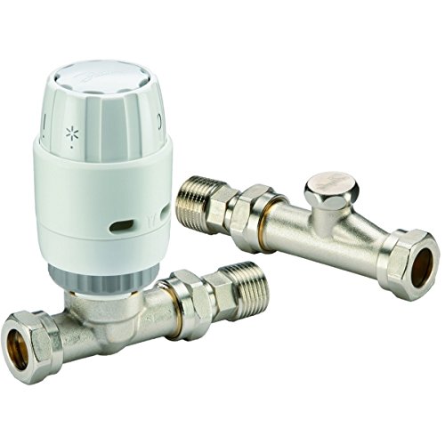 Danfoss 013G600300 White/Chrome RAS-C2 Straight Radiator Thermostat