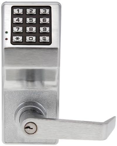 Trilogy Alarm Lock T2 Dl2700 Series Electronic Push-button Access Control Lock With Sc1 Keyway, Dull Chrome