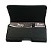 Reiko Large Size for Samsung Galaxy S6 / S8 / S9 (Fits With Silicone Case / Hybrid Case) Black Leather Wallet Pouch and Zoomazig Stylus