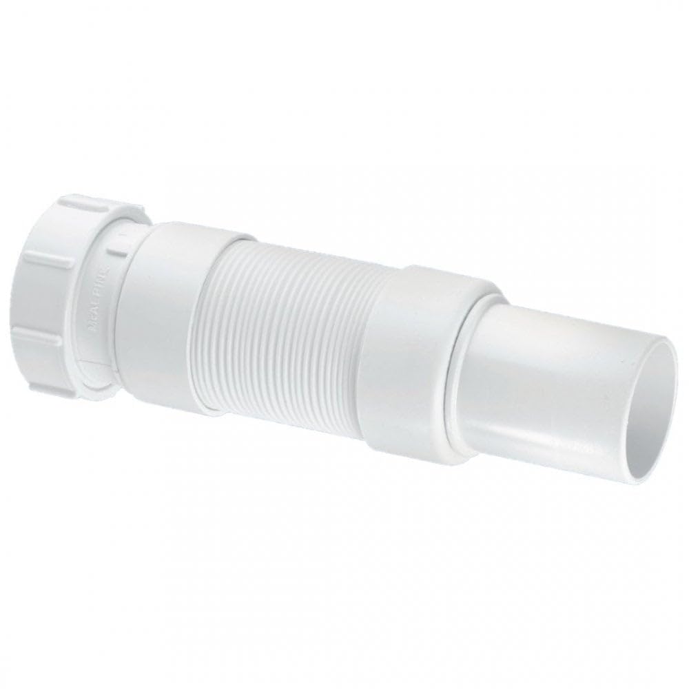 McAlpine FLEXCON6 Flexible Fitting - Universal Connection x PVC Plain Spigot - White