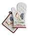 Maison d' Hermine 100% Cotton Oven Mitt & Pot Holder Set (7.5