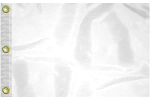 A.G.A.S MANUFACTURING GROUP AGAS White Golf Flags Mini with Grommets 14x20 inch - Printed Single Sided 200D Nylon - Double Sewn Edges - Golf Flags with Canvas Heading and 3 Brass Grommets - Practice Pin Flags - Putting Green Flags - Waterproof Putting Green Flags Mini Pin Flags For Yard - Golf Flag for Driving Range Backyard