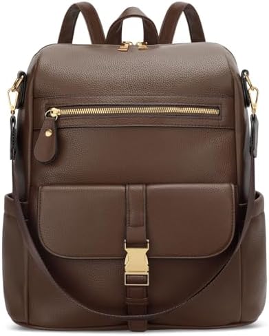 Amazon.com: KKXIU Backpack Purse for Women - Multi-pocket Leather
