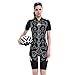 DuShow Women's Short Sleeve Cycling Jersey/Bicycle Top and 3D Padded Shorts Set