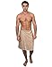 TowelSelections Men's Wrap Adjustable Cotton Terry Shower Bath Gym Cover Up with Snaps Small/Large Light Taupe