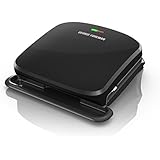 George Foreman 4-Serving Removable Plate Grill and Panini Press, Black, GRP360B