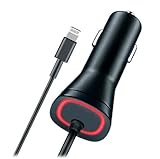 Zelta Trading Lightning Car Charger for iPhone SE, 6, 6s, 6s Plus, 5, 5s, 5C, iPad Air, 2, Pro [Apple Certified] (Wireless Phone Accessory)