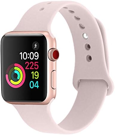 NUKELOLO Sport Band Compatible with Apple Watch 38MM 40MM 42MM 44MM,Soft Silicone Replacement Strap Compatible for Apple Watch Series 5/4/3/2/1