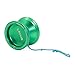 MAGICYOYO V6 Locus, Metal Yoyo for Kids to Adults, Beginners Yo-yo, Pro Responsive Yoyos, High Speed, 1A/3A/5A Tricks, Stainless Axle, Silicone Pad, with 5 Yo Yos Strings Kit, Green