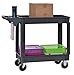 Sandusky Lee PUC174033-2 Heavy-Duty Plastic Utility Cart, 2 Shelves, 33