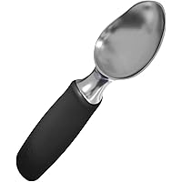 SUMO Ice Cream Scoop Stainless Steel - Dishwasher Safe, Ice Cream Scooper with Comfortable Handle (Black)