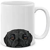 MUGBREW Black Labrador Retriever Dog Ceramic Coffee Mug Tea Cup, 11 OZ