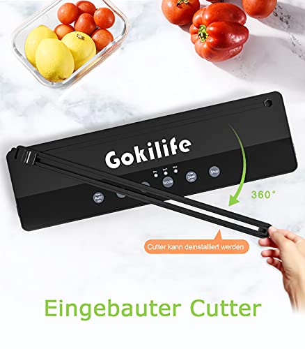 Automatische Vakuumierer, Gokilife Sous Vide Vakuumiergerät mit Schneider, Vakumierergerät für Trockene, Weiche, Nasse… – Bild 4