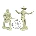 TSSD Crazy Horse and General Custer: 2 CREAM 1:32 Plastic Soldier Figures