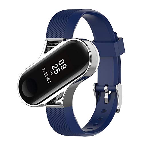 Millet Smart Accessories Fashion Strap Metal Frame + Rubber Strap for Millet 3 Smart Bracelet Watch Accessories Navy Blue